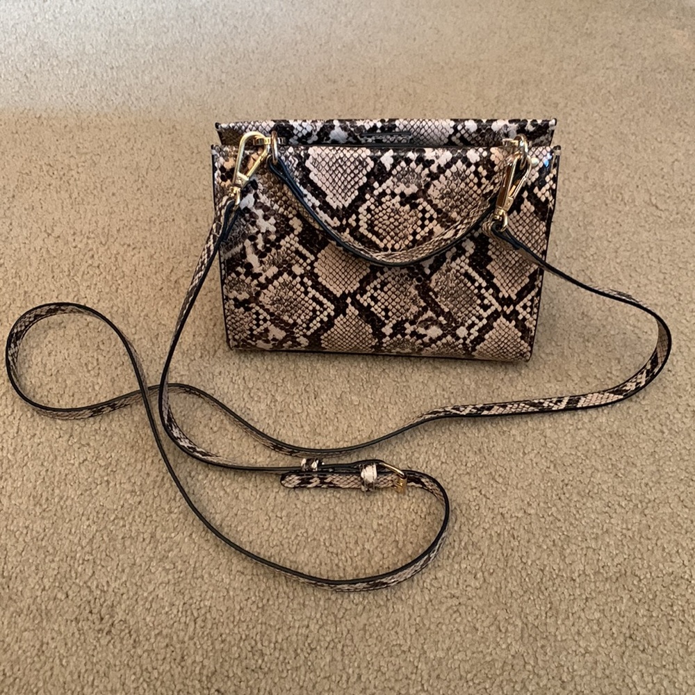 A New Day Look Of Snakeskin Small Convertible Crossbody Purse